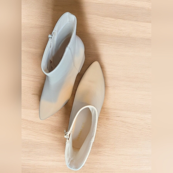 Madden Girl Pointed Toe Ankle Boots Womans Sz 10 Eggshell White - Picture 5 of 7